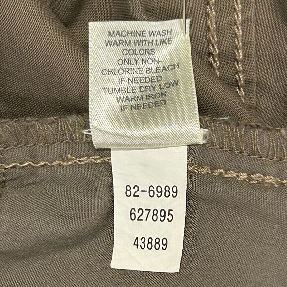 J Jill Capri Pants Womens 10 Brown Cropped Chino Below Waist Stretch Cotton Cuff - Picture 8 of 12